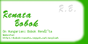 renata bobok business card